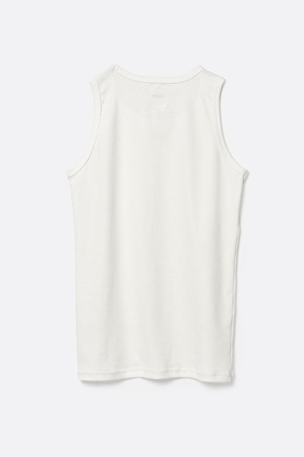 LOGO PRINT RIB TANKTOP .15 / WHITE