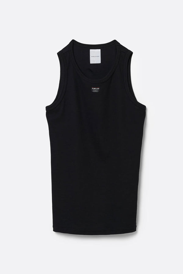 LOGO PRINT RIB TANKTOP .15 / BLACK