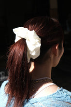 Load image into Gallery viewer, OVERSIZED SILK SCRUNCHIE / WHITE