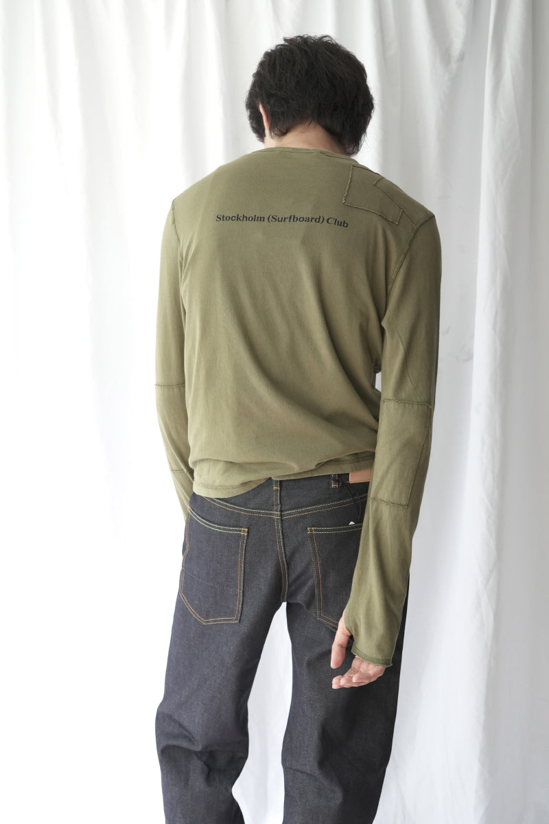 THEO PATCHWORK TOP / GREEN