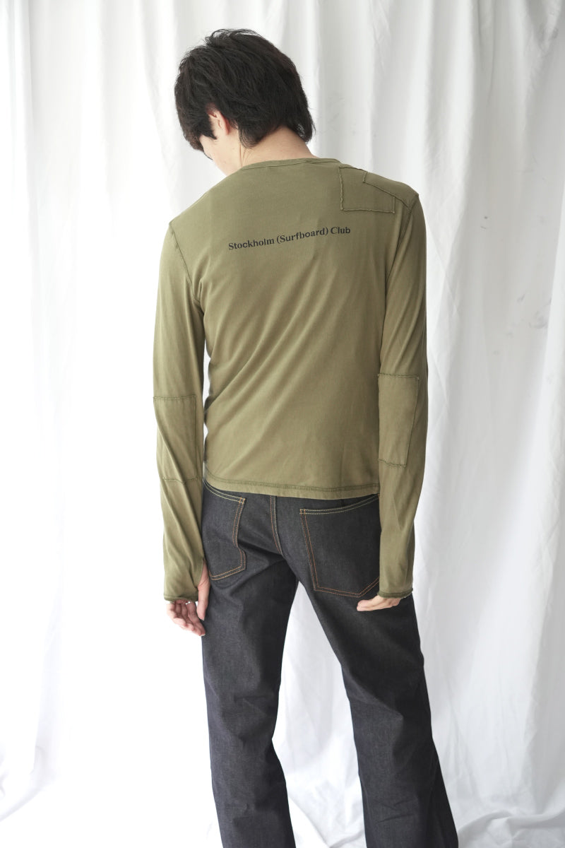 THEO PATCHWORK TOP / GREEN