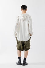 Load image into Gallery viewer, SILK LINEN HOODED SHIRT .15 / OFF WHITE