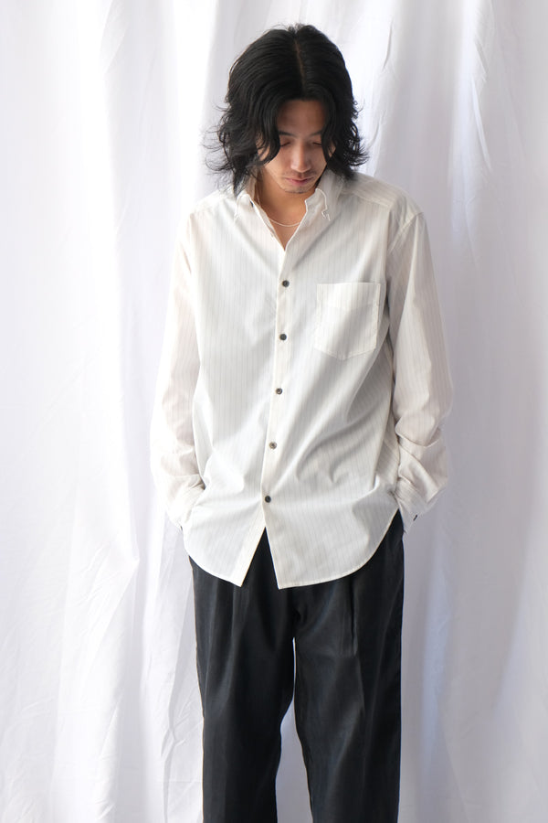 REGULAR FIT TAB COLLAR SHIRT / WHITE ST [Scheduled to arrive in Autumn/Winter 2026]