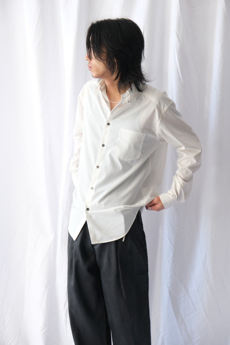 REGULAR FIT TAB COLLAR SHIRT / WHITE ST