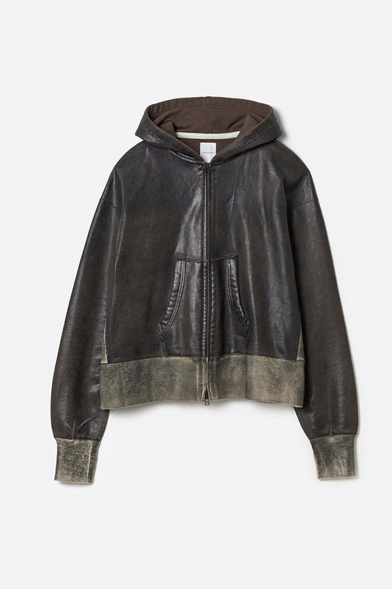 CRACKING COATED PARKA .14 / BROWN BASE