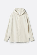Load image into Gallery viewer, SILK LINEN HOODED SHIRT .15 / OFF WHITE