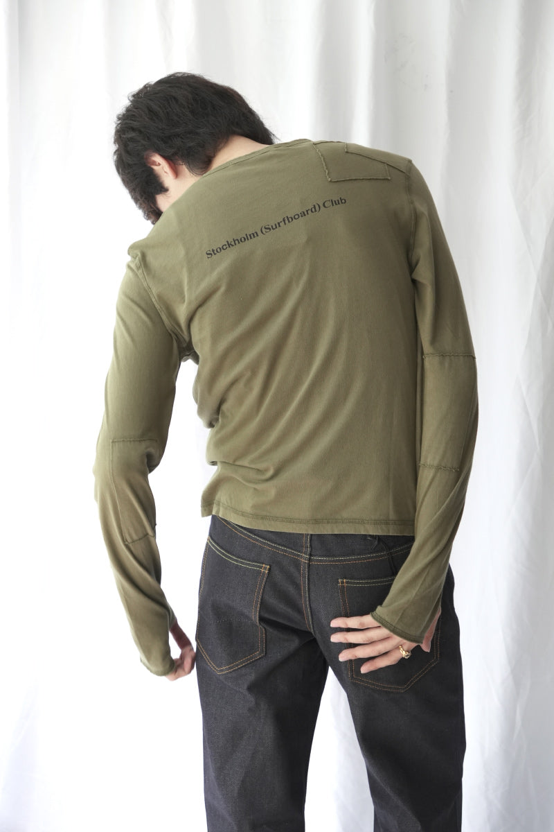 THEO PATCHWORK TOP / GREEN