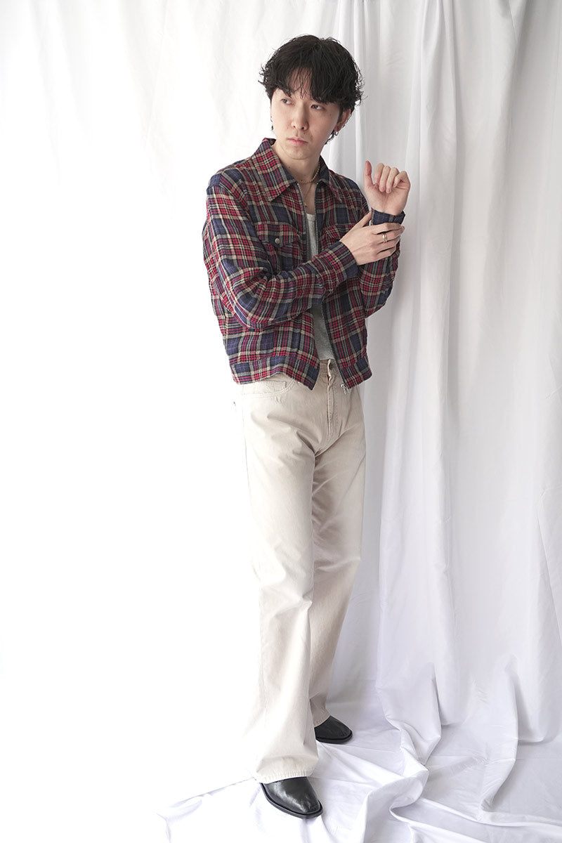 stockholm surfboard club ネルシャツ ! アワーレガシー STOCKHOLM SURFBOARD CLUBTERRENCE SHIRT / RED CHECK クロップド
