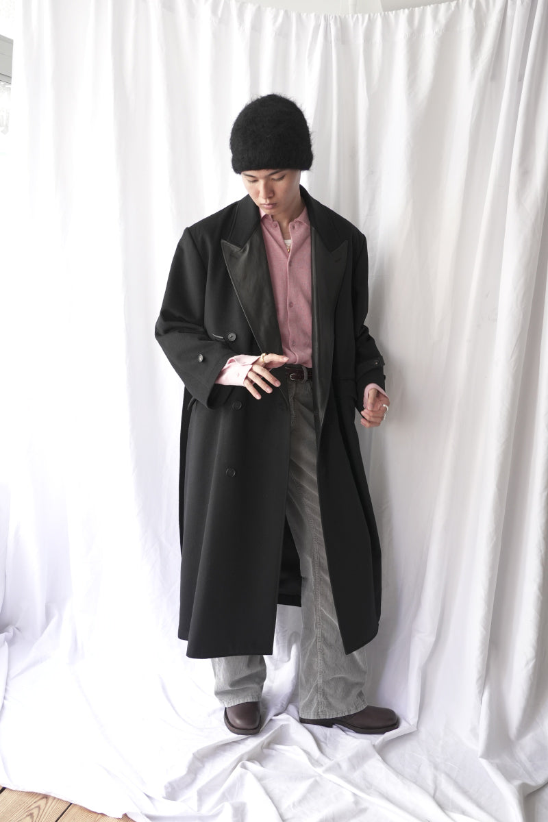 CASHMERE GOTHAM CHESTER COAT .16 / BLACK