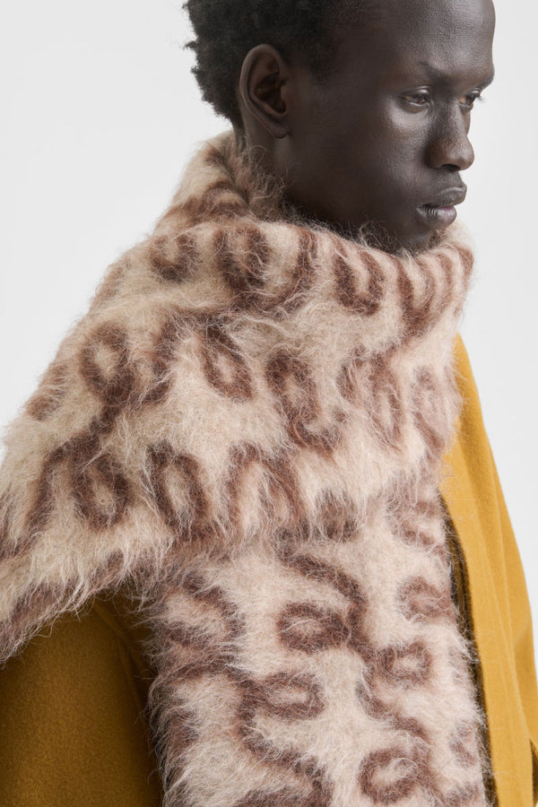 MONOGRAM SCARF / BEIGE/BROWN