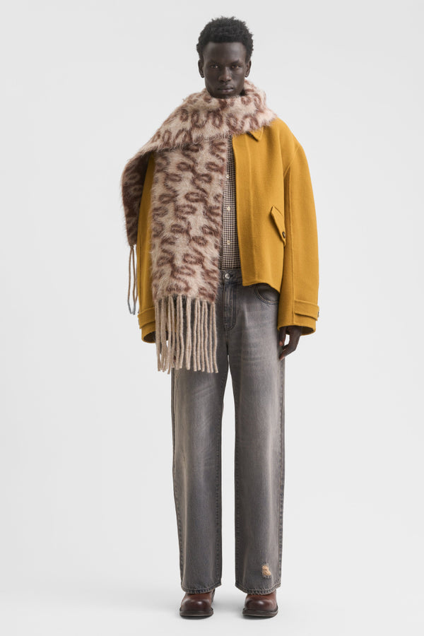 MONOGRAM SCARF / BEIGE/BROWN