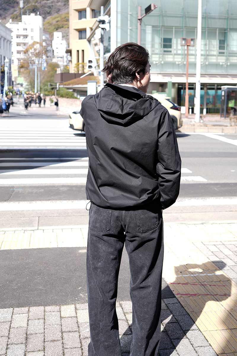 RAIN JACKET WAXED COTTON / BLACK [Kobe Store]
