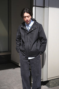 RAIN JACKET WAXED COTTON / BLACK [神戸店]