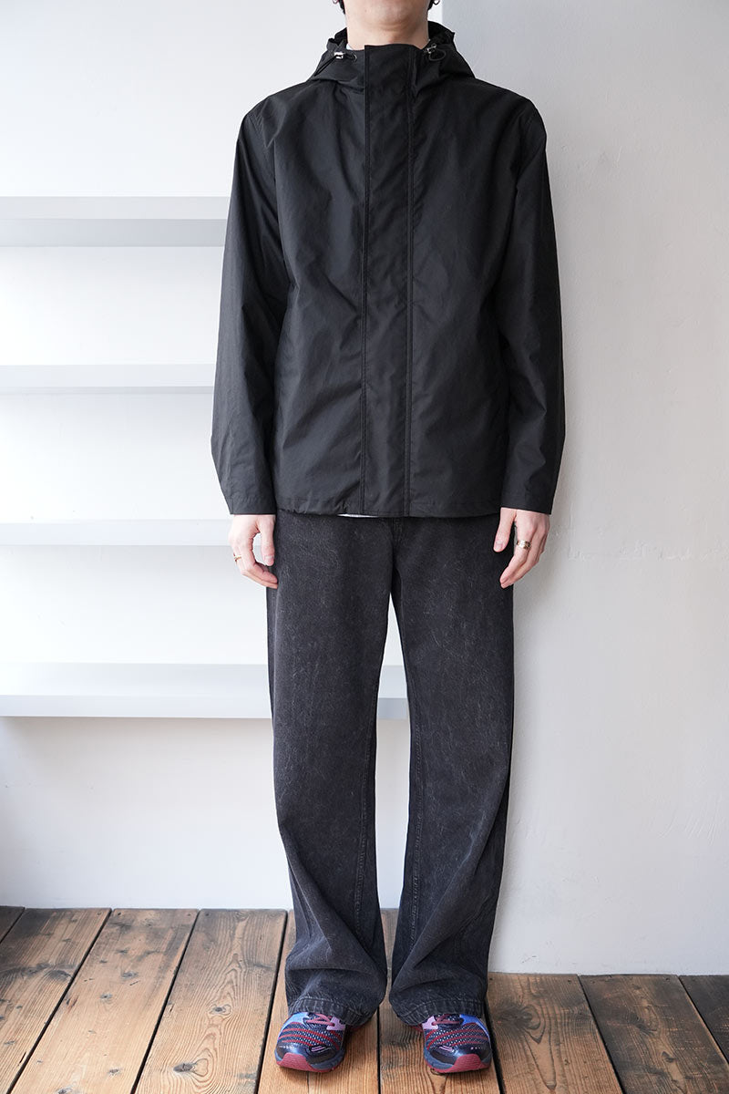 RAIN JACKET WAXED COTTON / BLACK [Kobe Store]