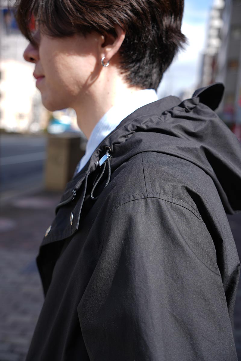 RAIN JACKET WAXED COTTON / BLACK [Kobe Store]