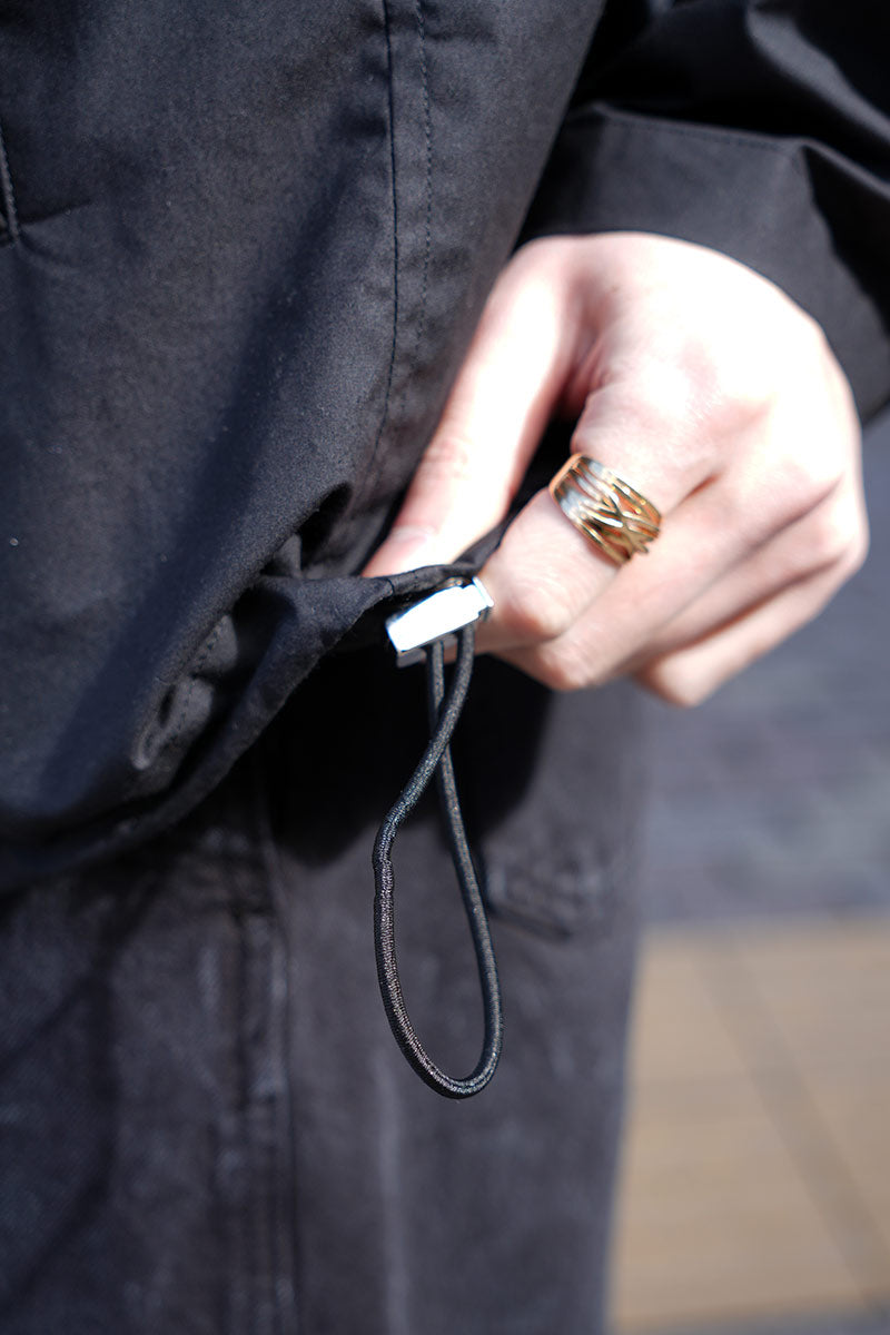 RAIN JACKET WAXED COTTON / BLACK [Kobe Store]