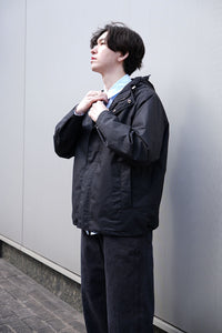 RAIN JACKET WAXED COTTON / BLACK [神戸店]