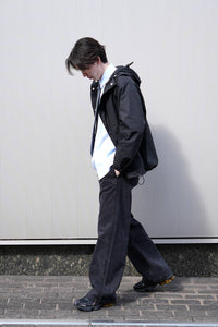 RAIN JACKET WAXED COTTON / BLACK [神戸店]