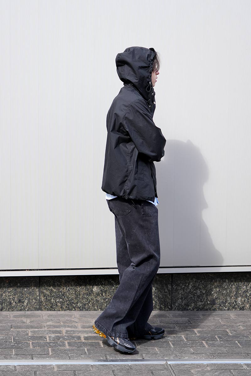 RAIN JACKET WAXED COTTON / BLACK [Kobe Store]