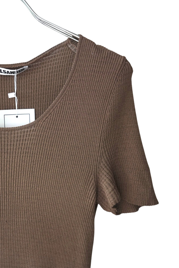 JIL SANDER | MADE IN ITALY S/S SILK KNIT TOPS [USED]