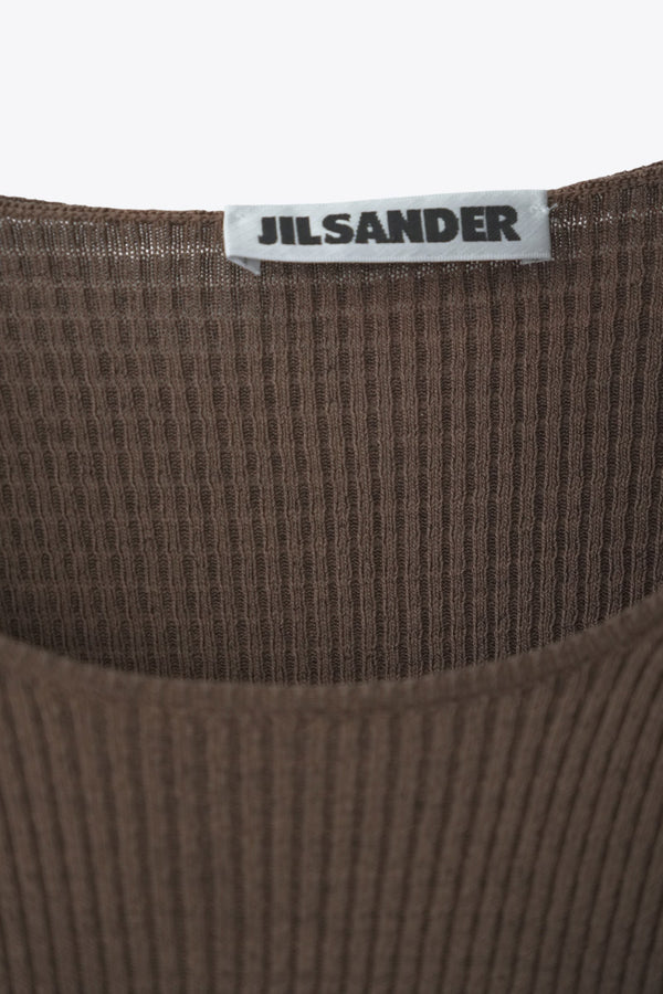 JIL SANDER | MADE IN ITALY S/S SILK KNIT TOPS [USED]