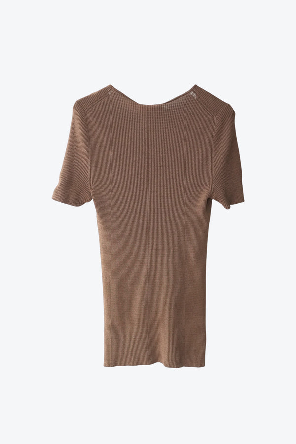 JIL SANDER | MADE IN ITALY S/S SILK KNIT TOPS [USED]