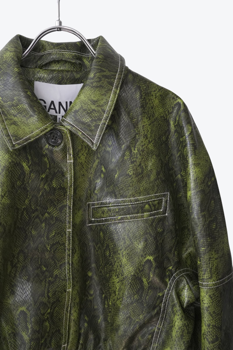 GANNI | FAUX LEATHER CROPPRD JACKET [DEADSTOCK/NOS]