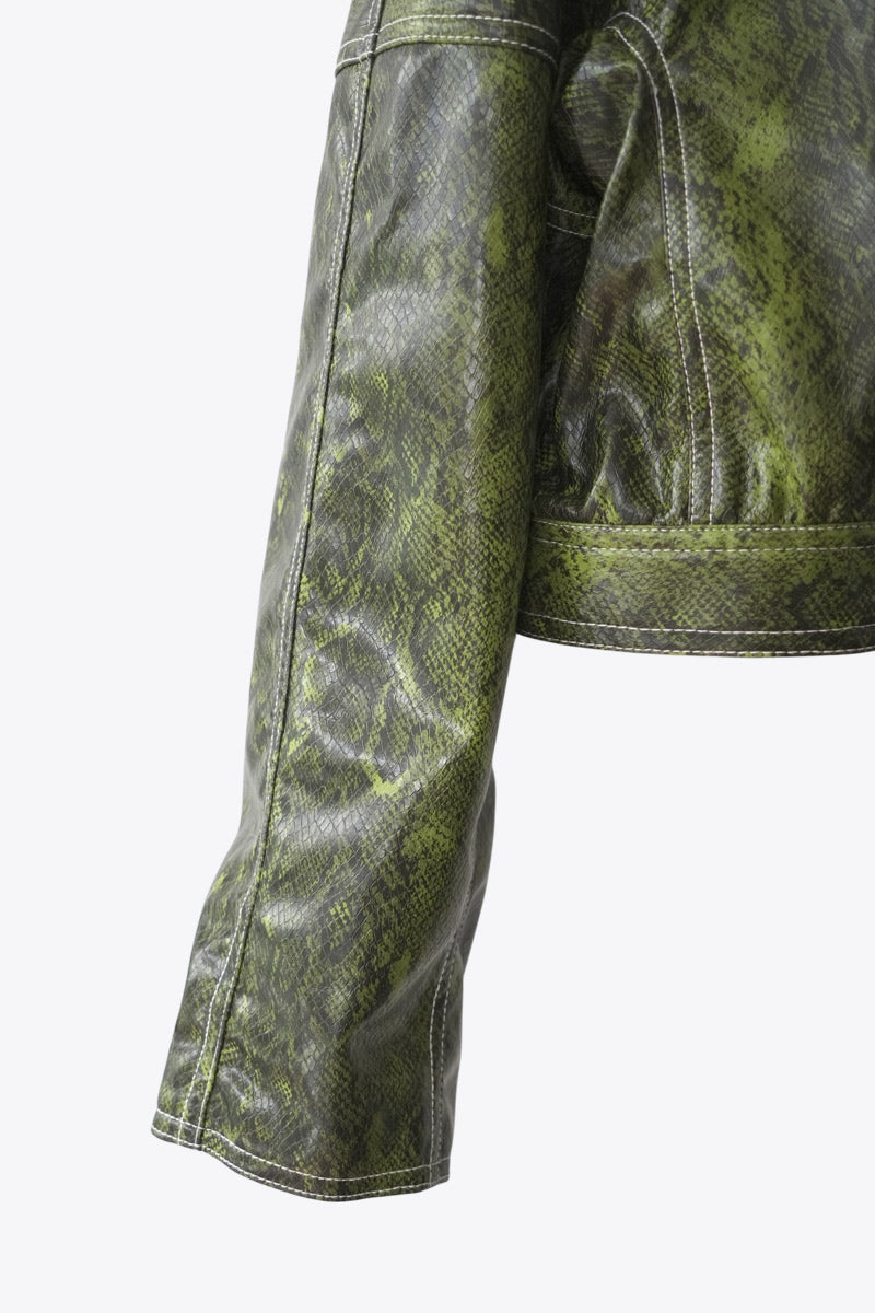 GANNI | FAUX LEATHER CROPPRD JACKET [DEADSTOCK/NOS]