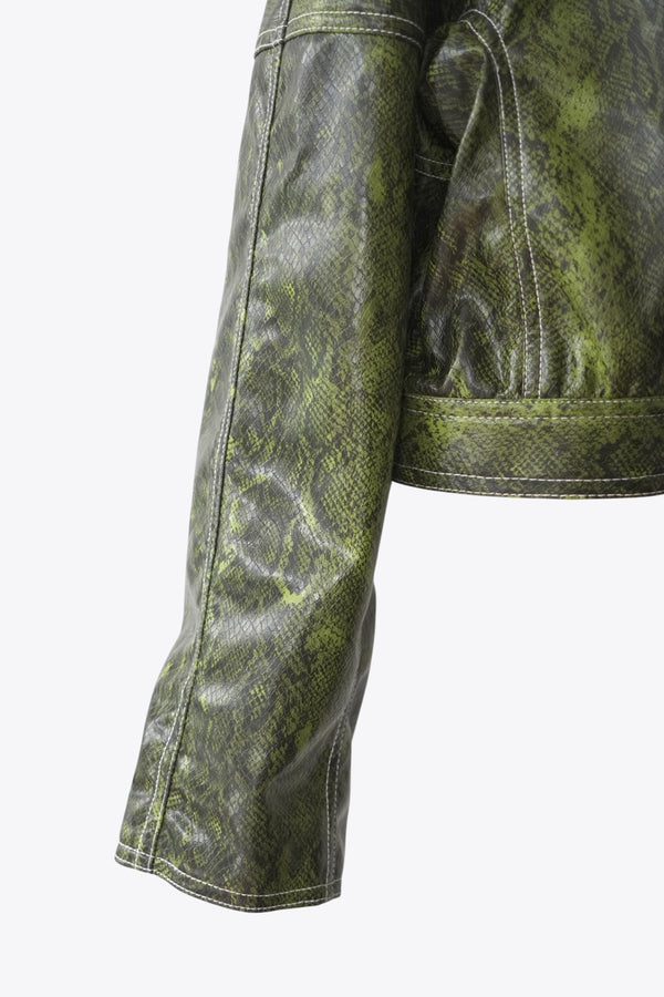 GANNI | FAUX LEATHER CROPPRD JACKET [DEADSTOCK/NOS]