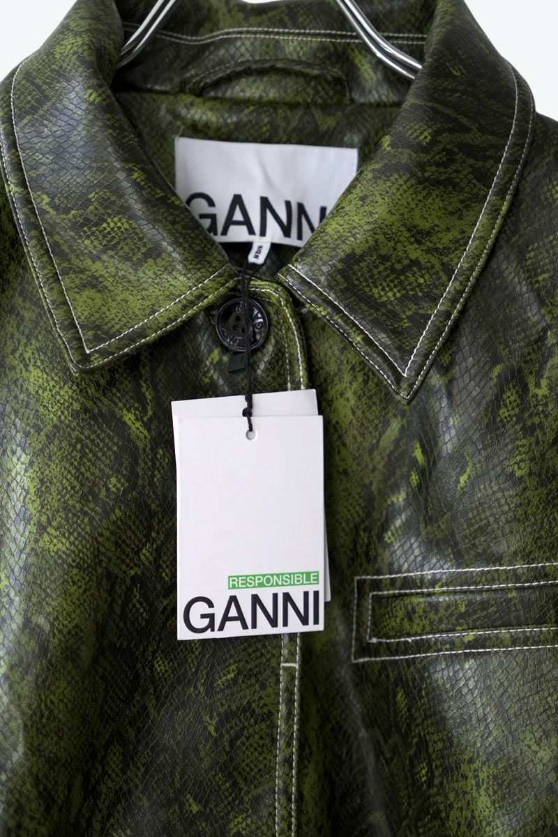 GANNI | FAUX LEATHER CROPPRD JACKET [DEADSTOCK/NOS]