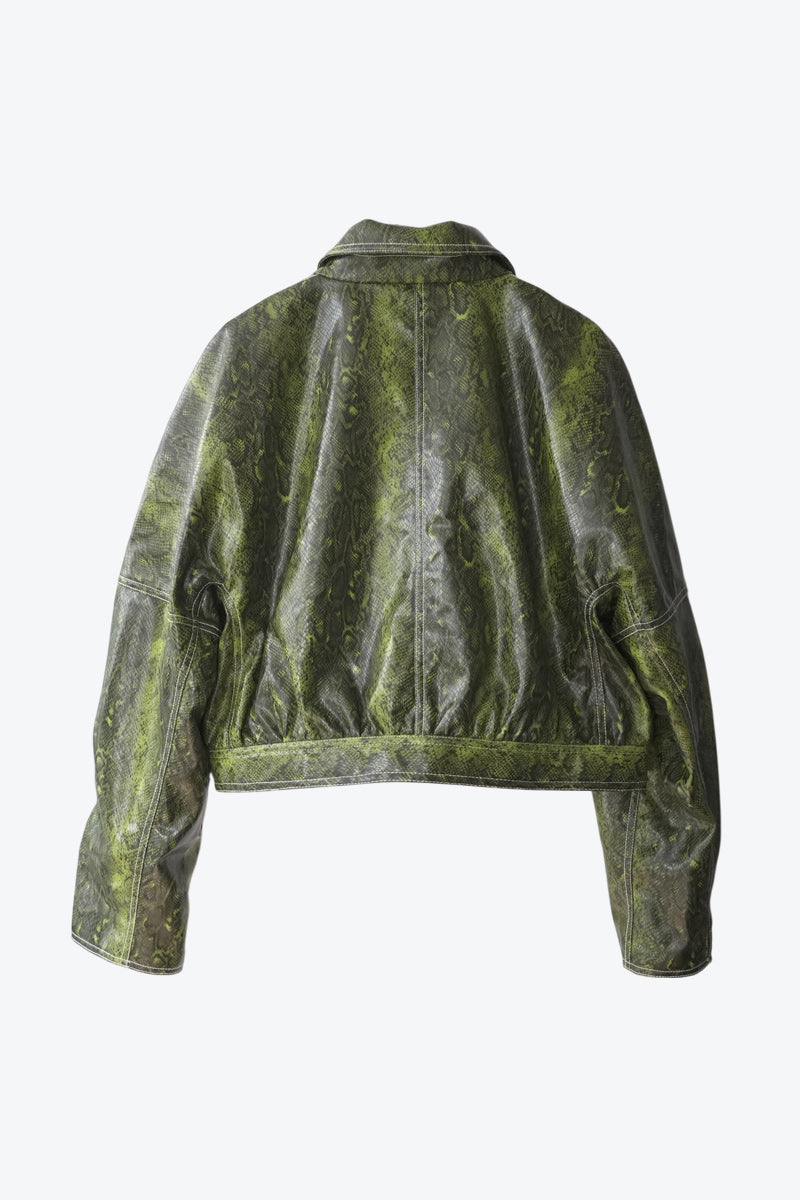 GANNI | FAUX LEATHER CROPPRD JACKET [DEADSTOCK/NOS]