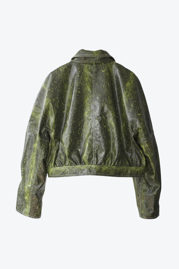 GANNI | FAUX LEATHER CROPPRD JACKET [DEADSTOCK/NOS]