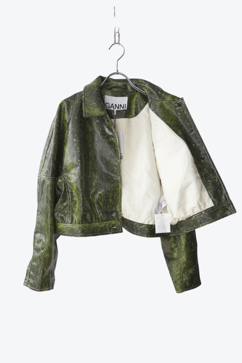 GANNI | FAUX LEATHER CROPPRD JACKET [DEADSTOCK/NOS]