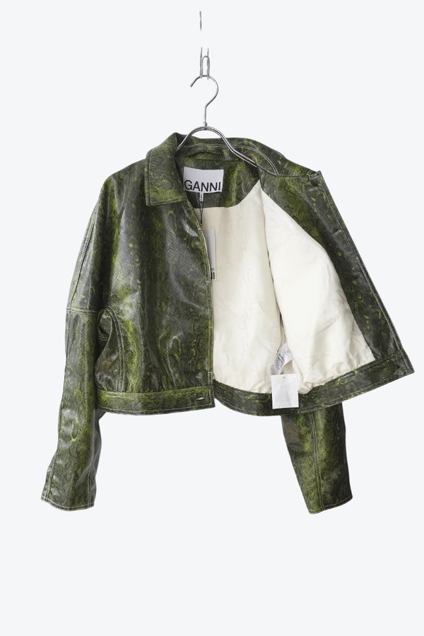 GANNI | FAUX LEATHER CROPPRD JACKET [DEADSTOCK/NOS]