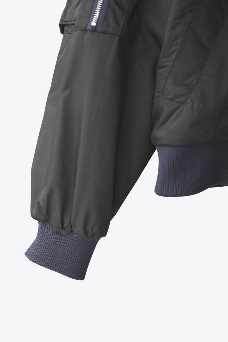 GANNI | CROPPED NYLON MA-1 JACKET [USED]