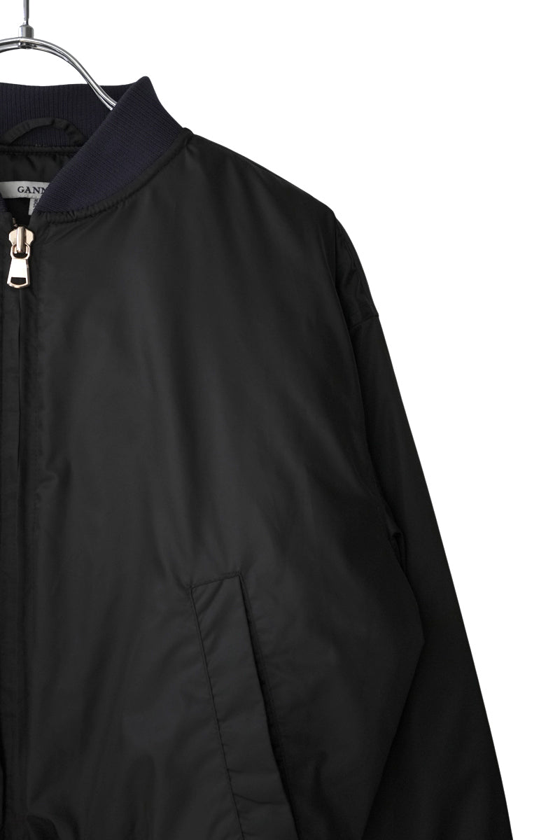 GANNI | CROPPED NYLON MA-1 JACKET [USED]