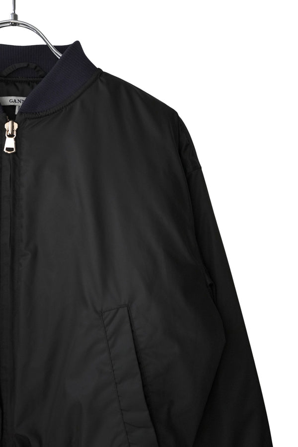 GANNI | CROPPED NYLON MA-1 JACKET [USED]