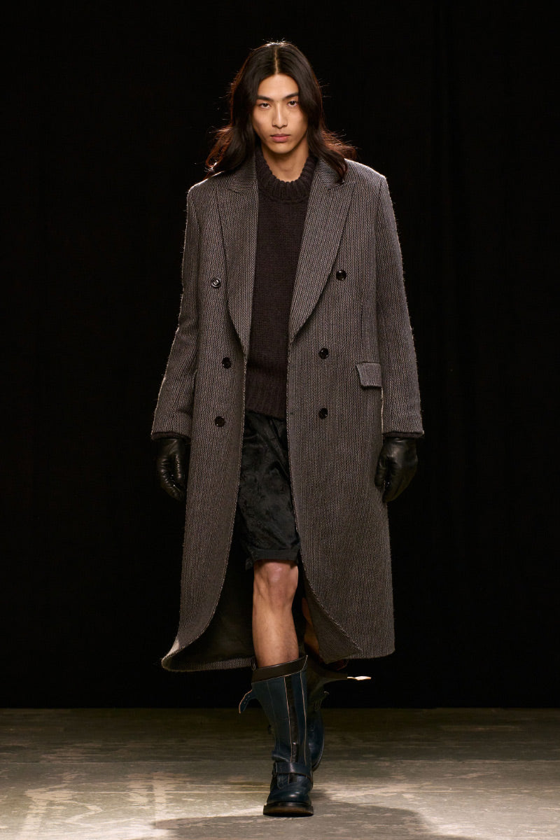 EXTENDED WHALE COAT / LEDGER WOOL BROKEN HERRINGBONE[26AW入荷予定]