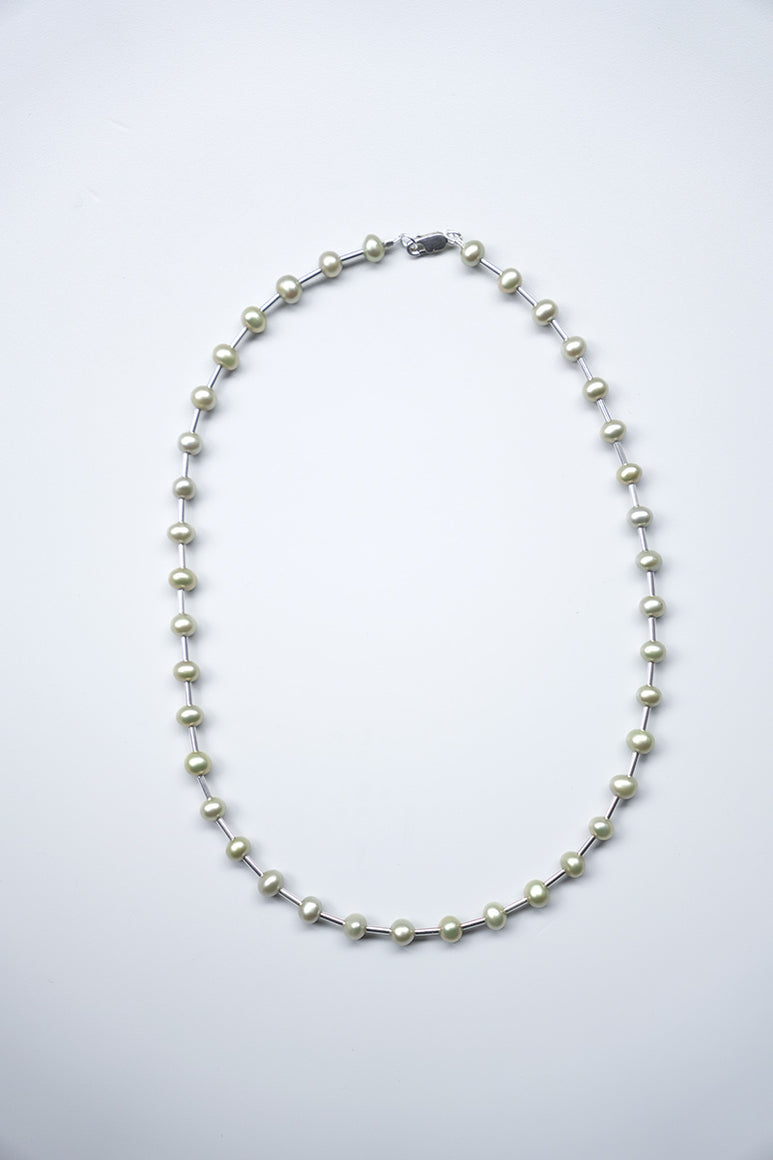 BONAR CLASP CHOKER GREEN / STERLING SILVER