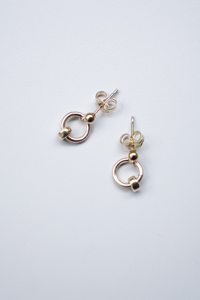 JULY STUD EARRINGS / 14K GOLD FILLED