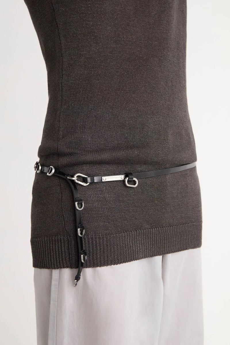 NORA LEATHER BELT / BLACK