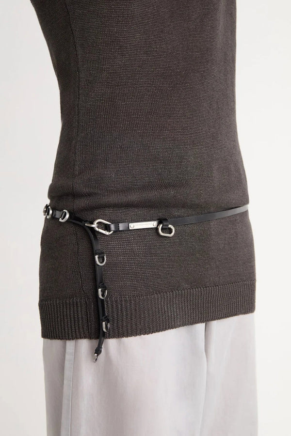 NORA LEATHER BELT / BLACK