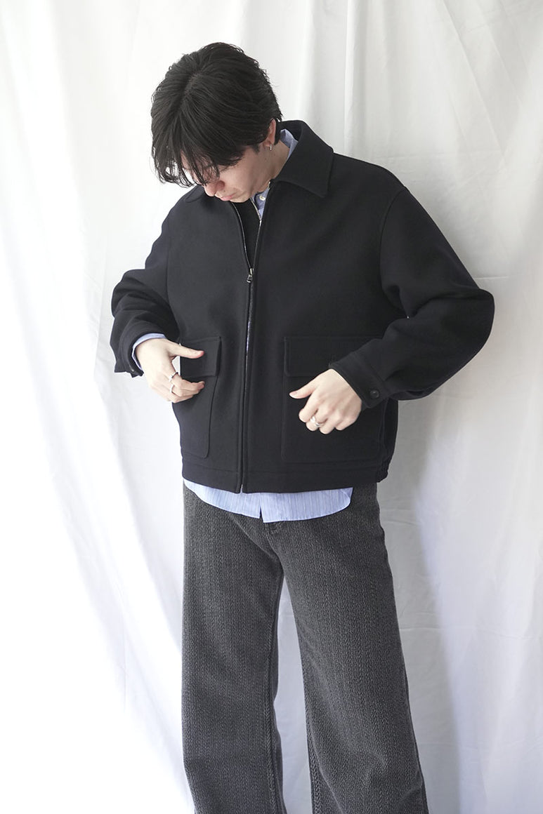 FLIGHT JACKET W/S/C MELTON / NAVY  [神戸店]