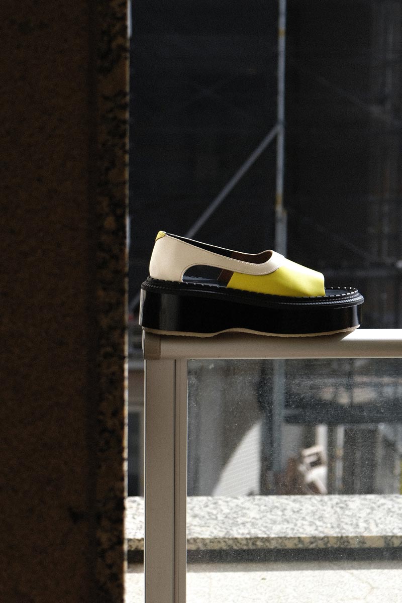 TYPE 201 SANDAL RUBBER SOLE / IVORY LEMON [50%OFF]