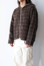 画像をギャラリービューアに読み込む, FULL ZIP HOOD / DORF CHECK HAIRY WOOL