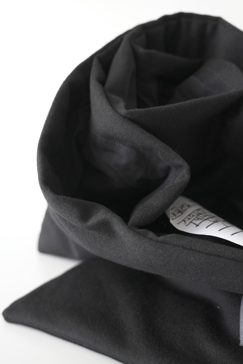 S17 NO.110 HEAVY WOOL PADDED POCKET SCARF / BLACK [金沢店]