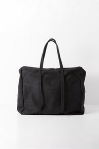 WASHED CANVAS BIG BOSTON BAG / BLACK