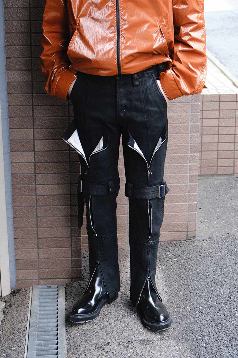 BONDAGE COATING DENIM PANTS .11 / DOUBLE BLACK