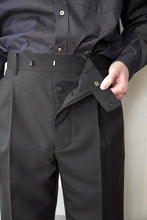 画像をギャラリービューアに読み込む, 2 PLEATS TROUSER  WOOL MOHAIR SILK TROPICAL / BLACK GREEN [神戸店]