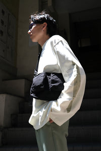 GABARDINE BODY BAG / BLACK 